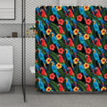 Macaw Parrot Pattern Print Polyester Shower Curtain