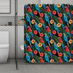 Macaw Parrot Pattern Print Polyester Shower Curtain