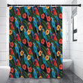 Macaw Parrot Pattern Print Premium Shower Curtain