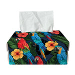 Macaw Parrot Pattern Print Rectangle Tissue Box Cover