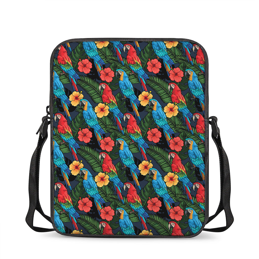 Macaw Parrot Pattern Print Rectangular Crossbody Bag
