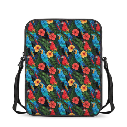 Macaw Parrot Pattern Print Rectangular Crossbody Bag