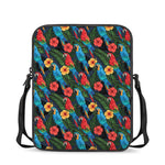 Macaw Parrot Pattern Print Rectangular Crossbody Bag
