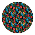 Macaw Parrot Pattern Print Round Floor Mat