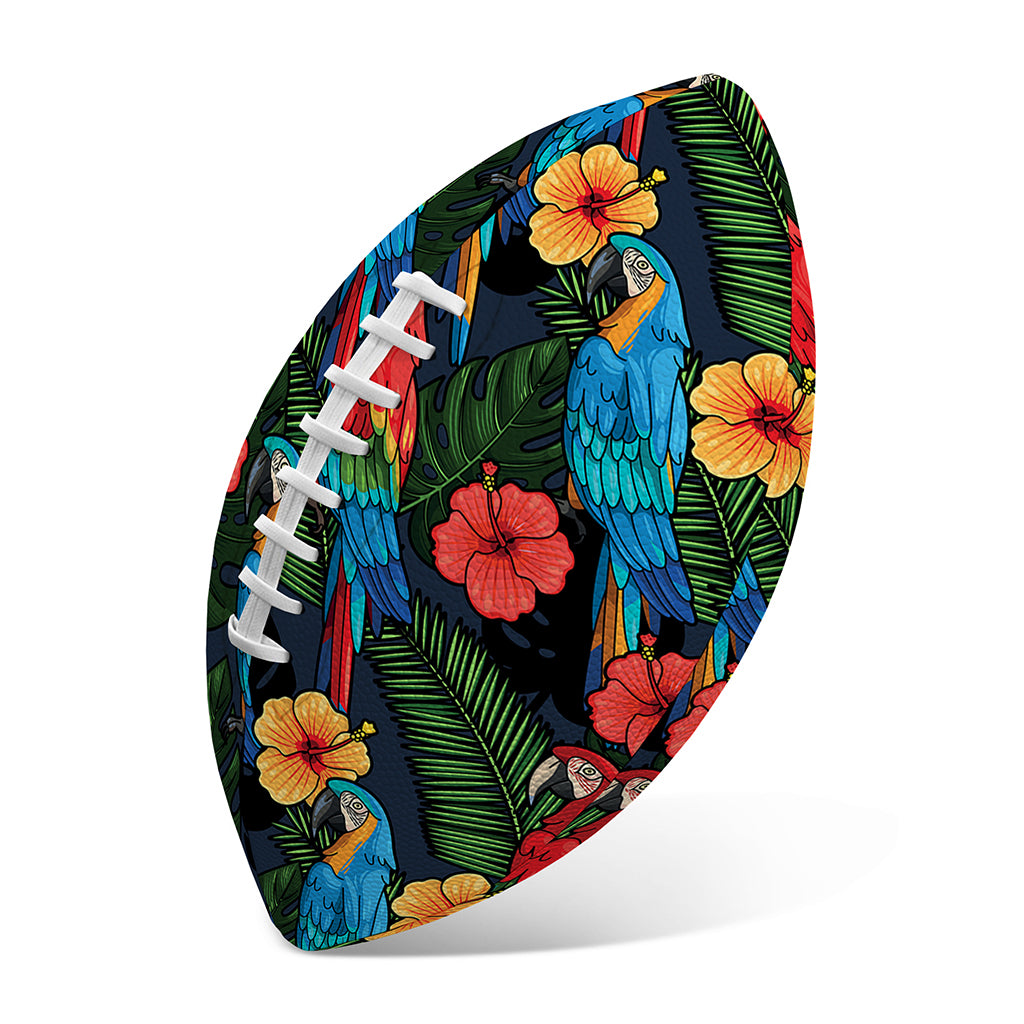 Macaw Parrot Pattern Print Rugby Ball