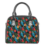 Macaw Parrot Pattern Print Shoulder Handbag