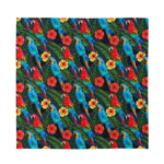 Macaw Parrot Pattern Print Silk Bandana