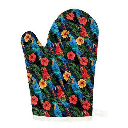 Macaw Parrot Pattern Print Single Oven Mitt