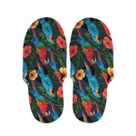 Macaw Parrot Pattern Print Slippers