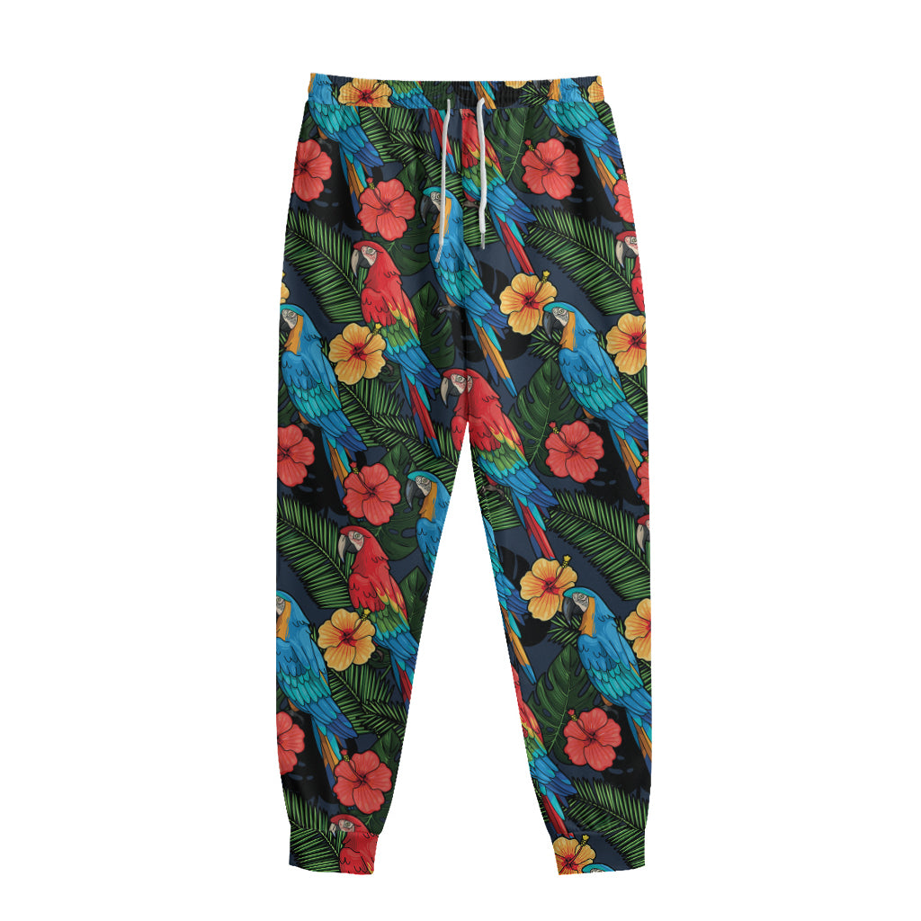 Macaw Parrot Pattern Print Sweatpants