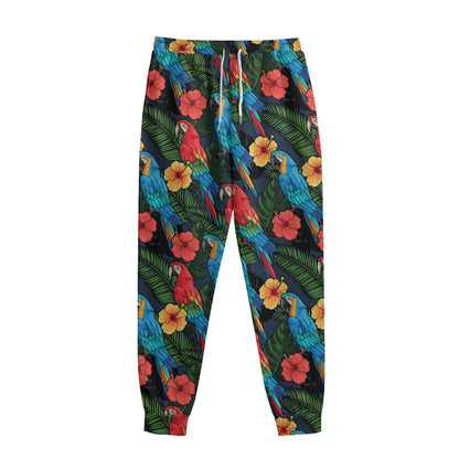 Macaw Parrot Pattern Print Sweatpants