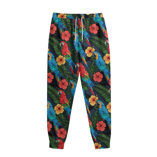 Macaw Parrot Pattern Print Sweatpants