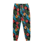 Macaw Parrot Pattern Print Sweatpants