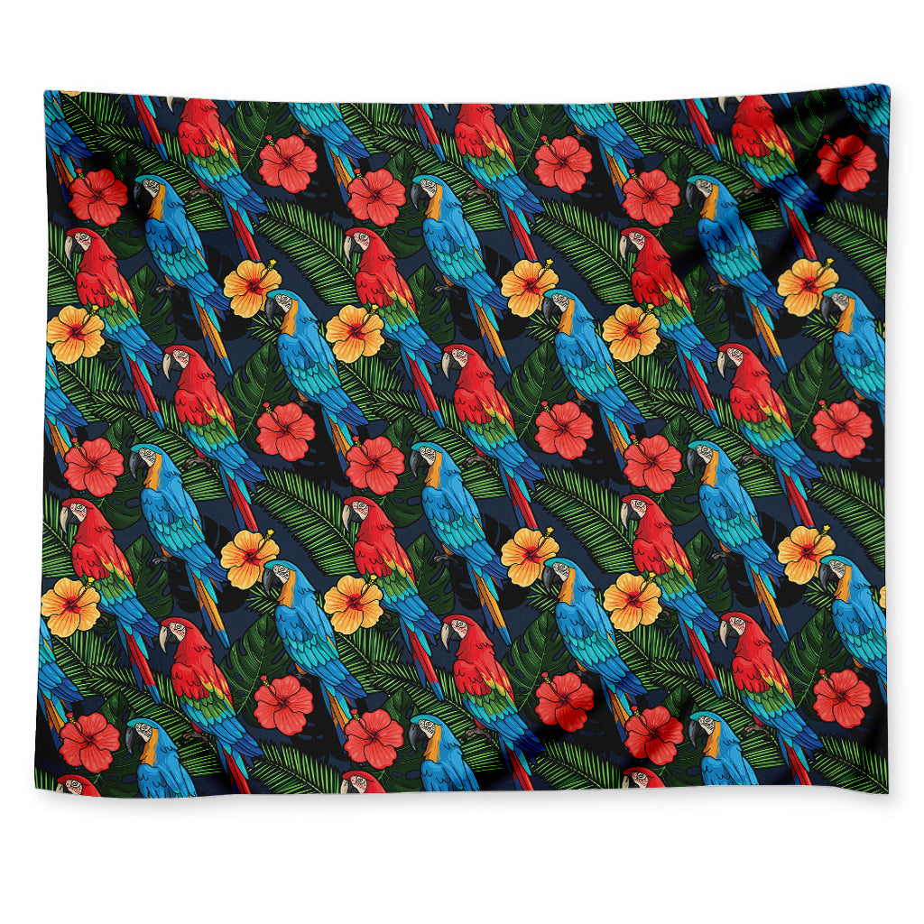 Macaw Parrot Pattern Print Tapestry