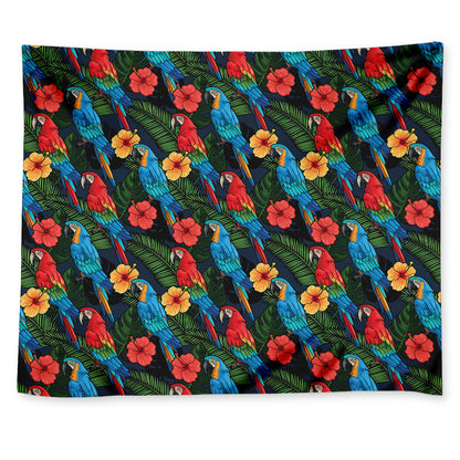 Macaw Parrot Pattern Print Tapestry