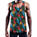 Macaw Parrot Pattern Print Men's Workout Tank Top