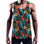 Macaw Parrot Pattern Print Training Tank Top