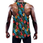 Macaw Parrot Pattern Print Training Tank Top