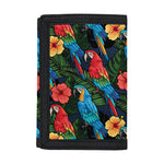 Macaw Parrot Pattern Print Trifold Wallet