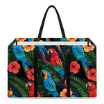 Macaw Parrot Pattern Print Utility Tote Bag