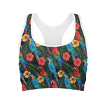 Macaw Parrot Pattern Print Women's Sports Bra