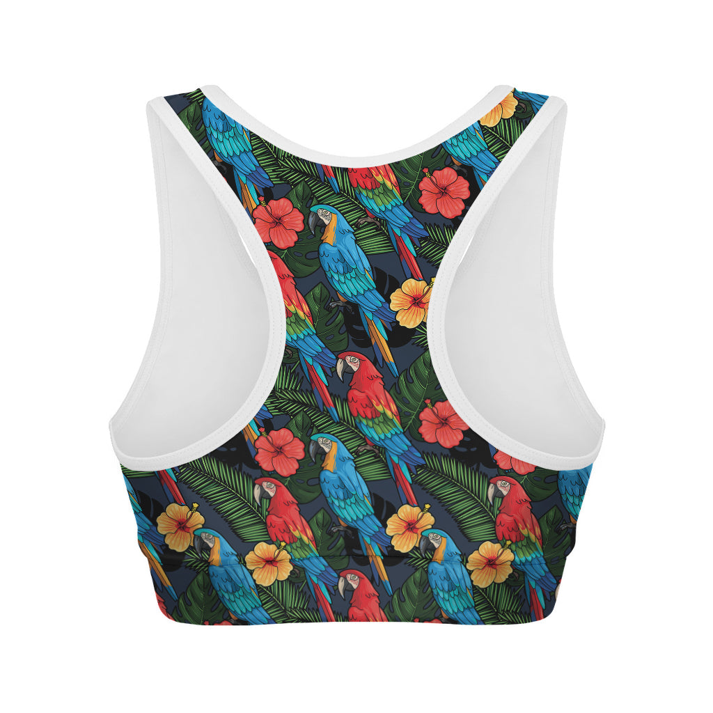 Macaw Parrot Pattern Print Women's Sports Bra