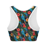 Macaw Parrot Pattern Print Women's Sports Bra