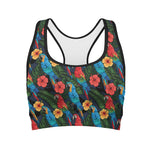 Macaw Parrot Pattern Print Women's Sports Bra
