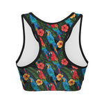 Macaw Parrot Pattern Print Women's Sports Bra