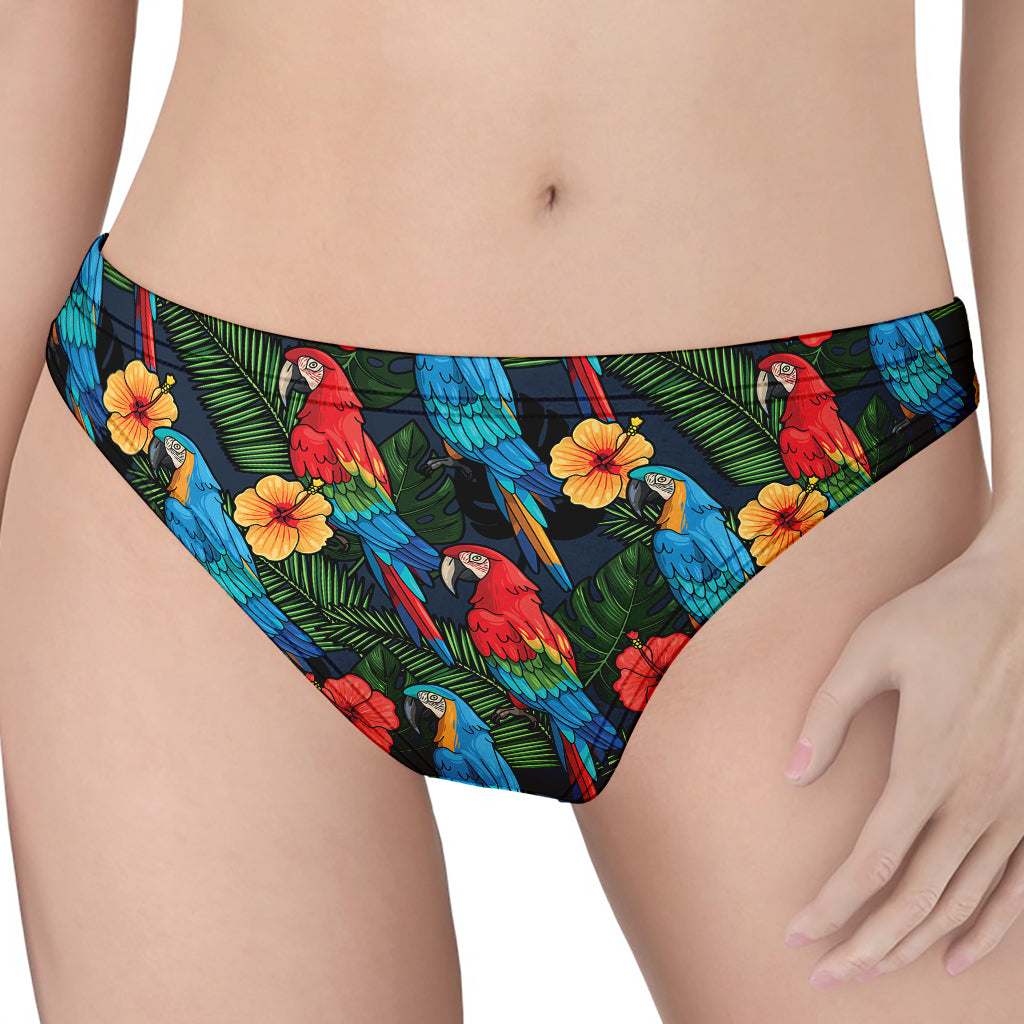 Macaw Parrot Pattern Print Women's Thong