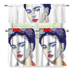 Magdalena Carmen Frida Kahlo Print 3 Piece Kitchen Curtains
