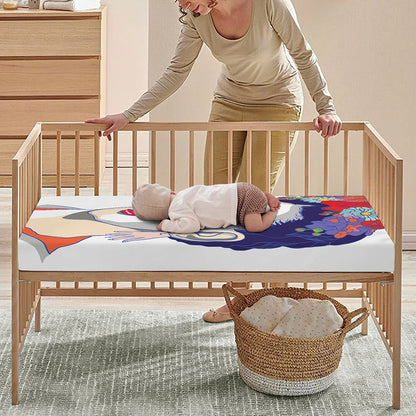 Magdalena Carmen Frida Kahlo Print Baby Crib Sheet