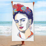 Magdalena Carmen Frida Kahlo Print Beach Towel