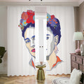 Magdalena Carmen Frida Kahlo Print Dimout Pencil Pleat Curtains