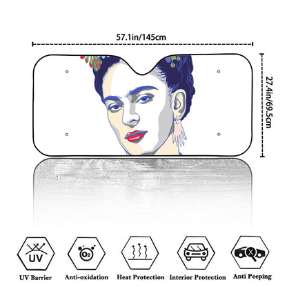 Magdalena Carmen Frida Kahlo Print Car Windshield Sun Shade