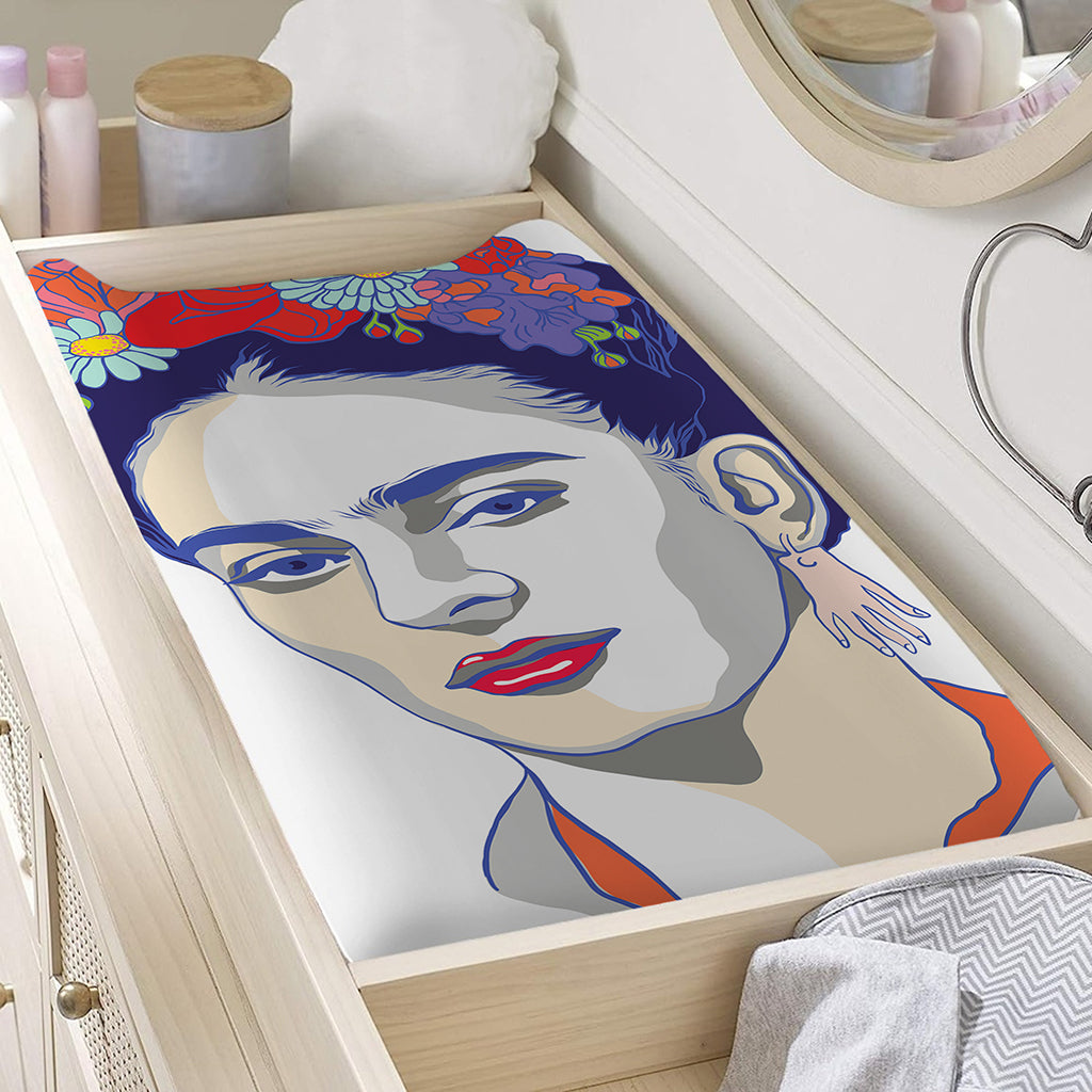 Magdalena Carmen Frida Kahlo Print Changing Pad Cover