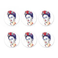 Magdalena Carmen Frida Kahlo Print Coaster Set