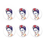 Magdalena Carmen Frida Kahlo Print Coaster Set