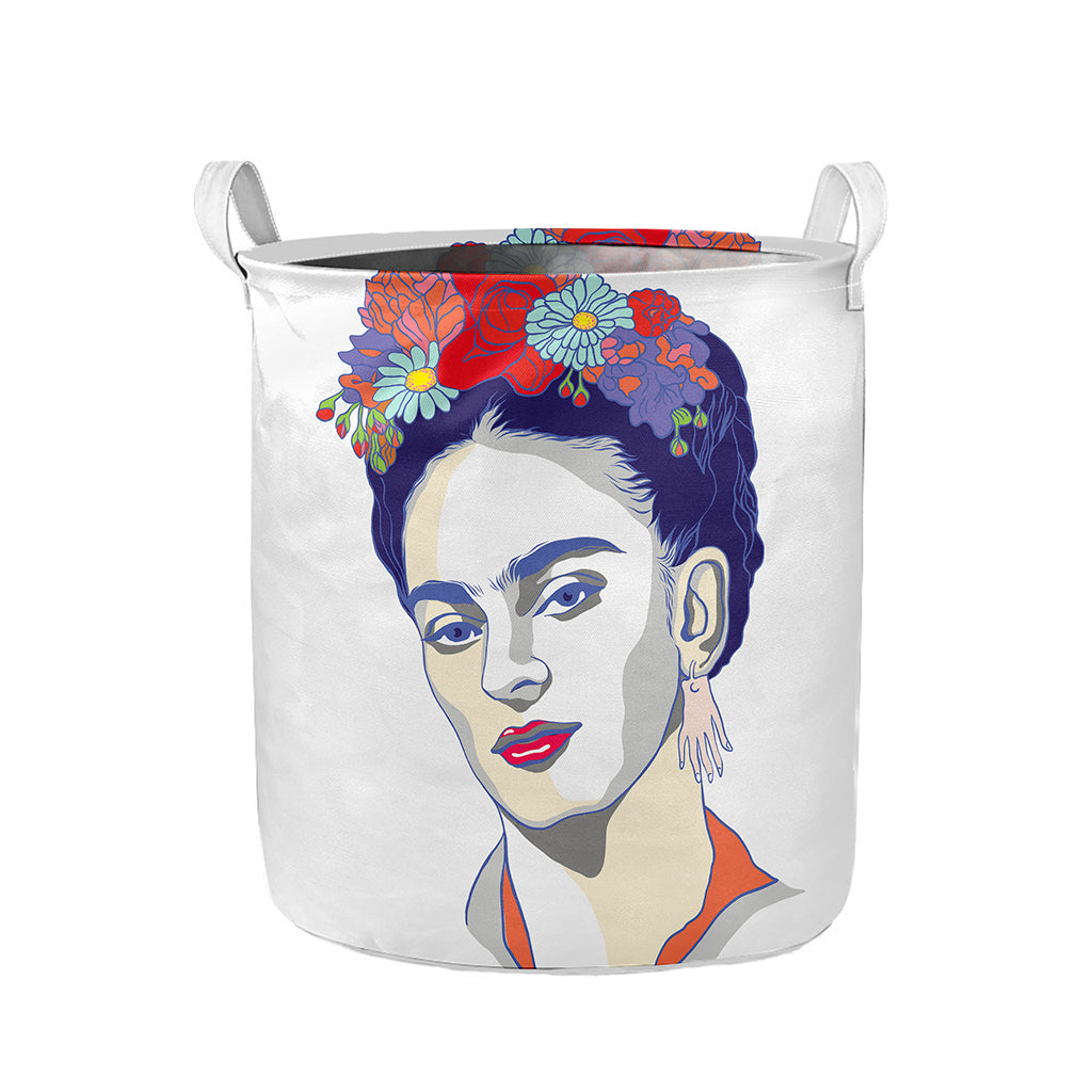Magdalena Carmen Frida Kahlo Print Collapsible Laundry Basket