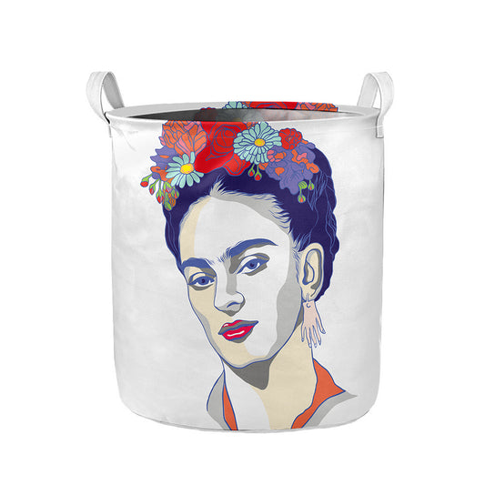 Magdalena Carmen Frida Kahlo Print Collapsible Laundry Basket