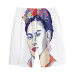 Magdalena Carmen Frida Kahlo Print Cotton Shorts