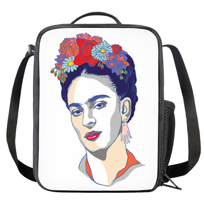 Magdalena Carmen Frida Kahlo Print Crossbody Lunch Bag