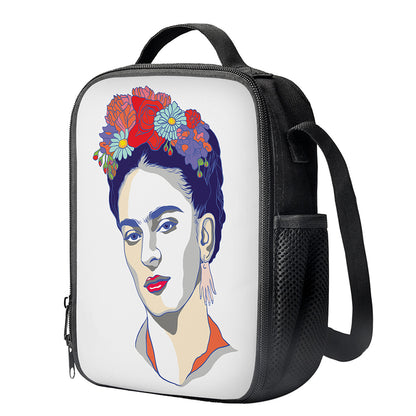 Magdalena Carmen Frida Kahlo Print Crossbody Lunch Bag