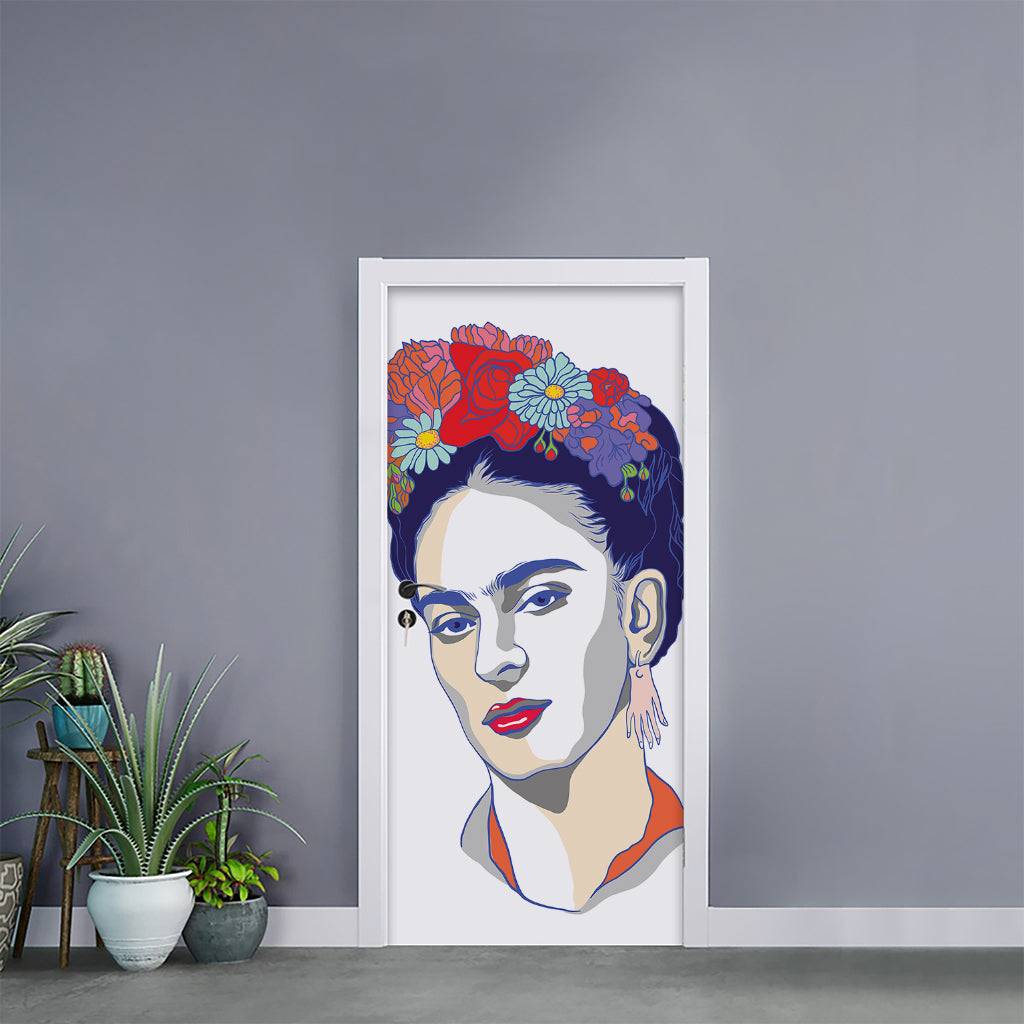 Magdalena Carmen Frida Kahlo Print Door Sticker