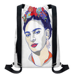 Magdalena Carmen Frida Kahlo Print Drawstring Backpack