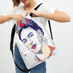 Magdalena Carmen Frida Kahlo Print Drawstring Backpack
