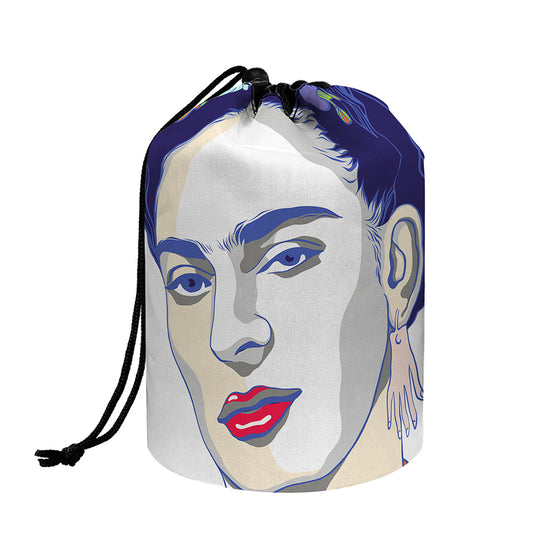 Magdalena Carmen Frida Kahlo Print Drawstring Makeup Bag