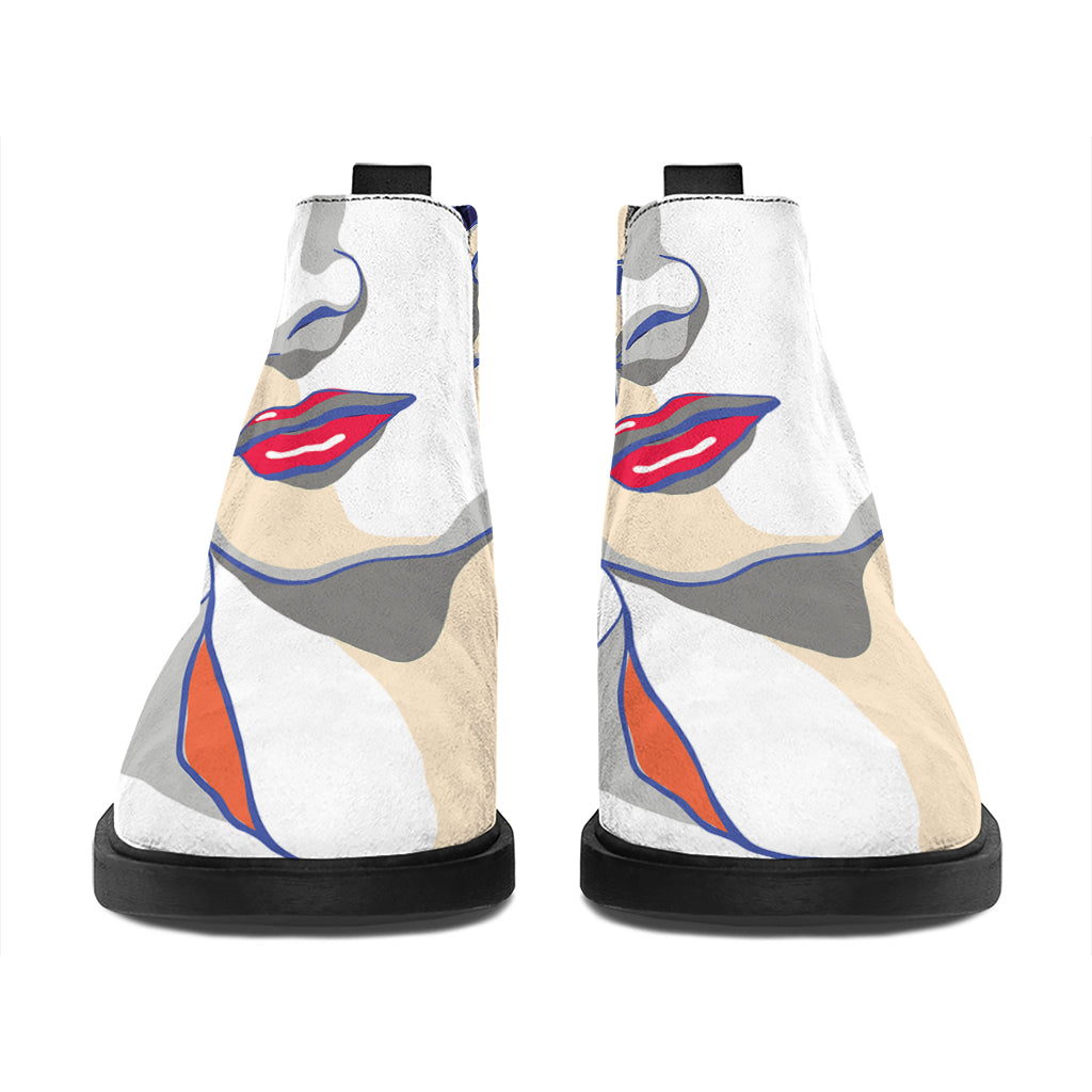 Magdalena Carmen Frida Kahlo Print Flat Ankle Boots