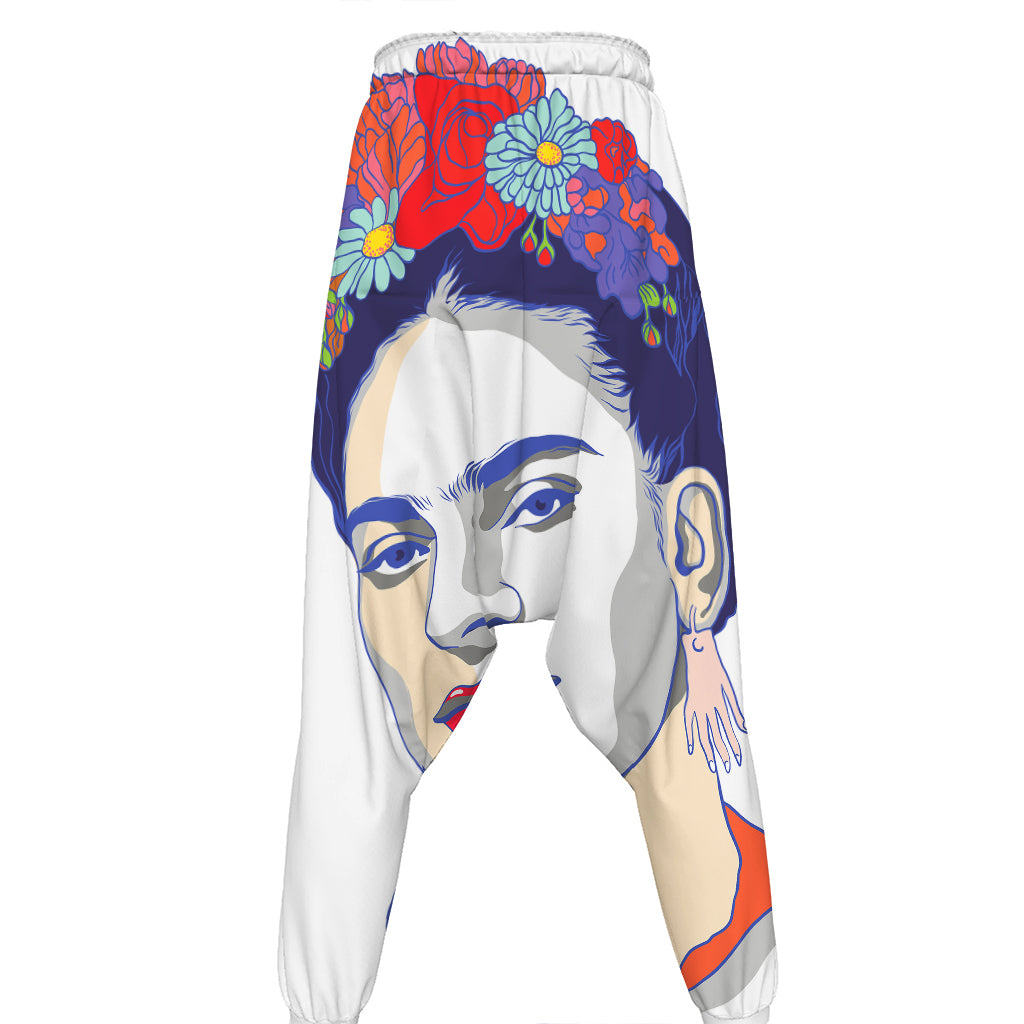 Magdalena Carmen Frida Kahlo Print Hammer Pants