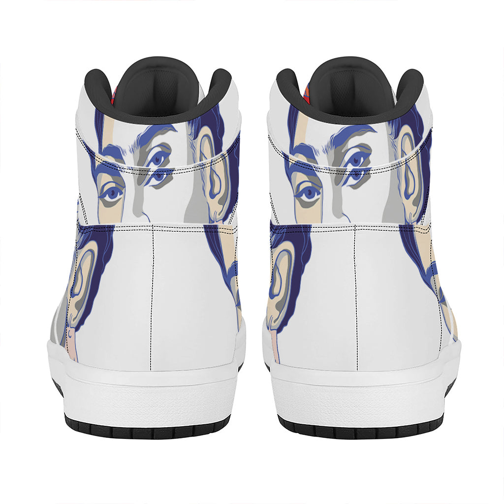 Magdalena Carmen Frida Kahlo Print High Top Leather Sneakers